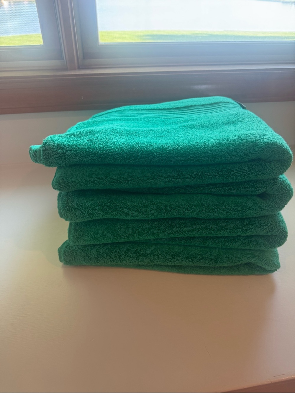 KATE SPADE NY KELLY GREEN BRIGHT PLUSH BATH TOWELS SET 4 - Picture 3 of 5